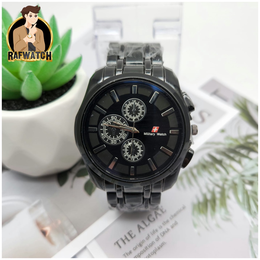 COD ✅Jam Tangan Pria Rantai Sport Fashion Sporty Casual Strap Stainless Steel Murah Grosir SAS101