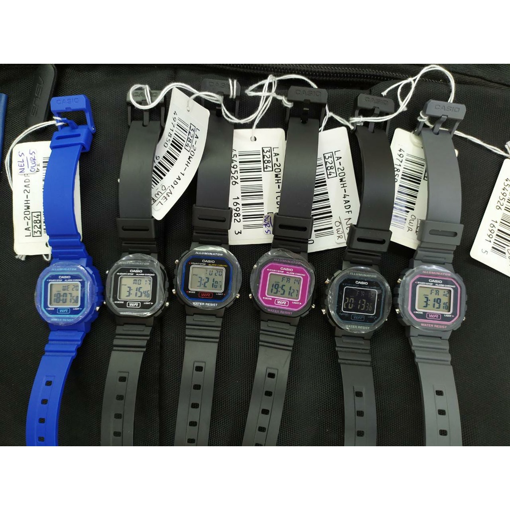 Jam Tangan Digital Karet CASIO Original LA-20WH Series Original