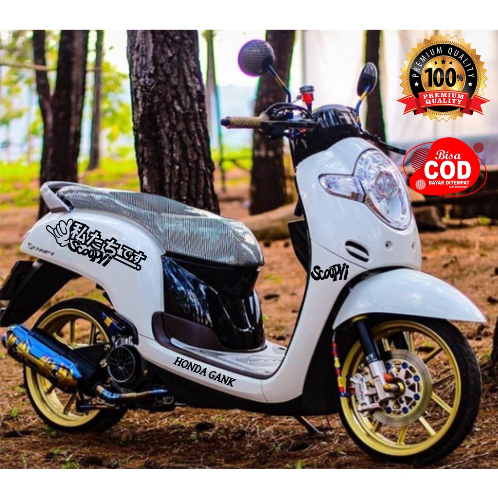 STRIPING CUTTING STICKER  SCOOPY TULISAN JEPANG KEREN KEKINIAN