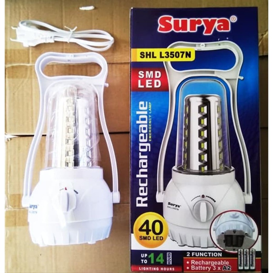 SURYA Lampu Emergency SHL L3507N - Lampu Darurat Cas Ulang SHL 3507