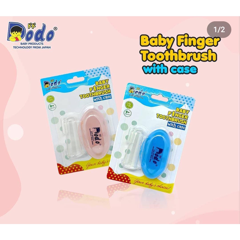 Dodo Baby Finger Toothbrush With Case 0m+ / BPA Free