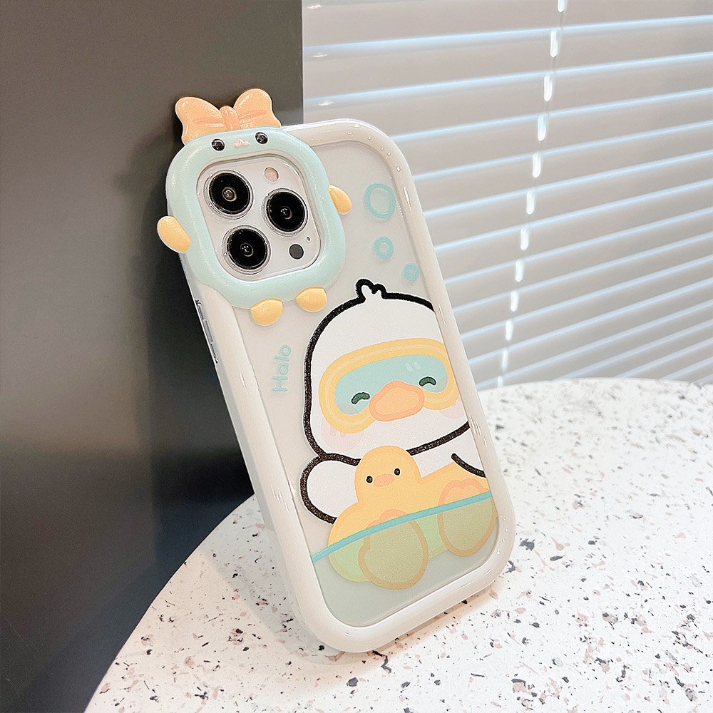 Soft Case Silikon Motif Bebek Untuk iPhone 11 12 13 14 Pro Max 6s 6 Plus 7 8 Plus XR X XS Max SE 2020 2022 14 Plus