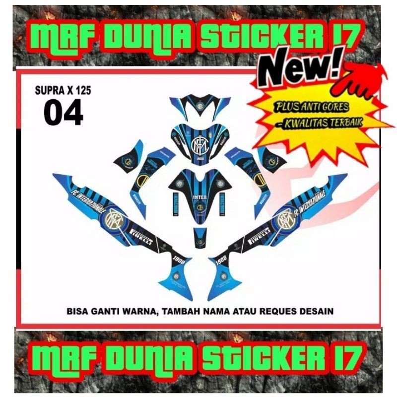 Sticker decal Supra X 125 Full Body Supra X 125 decal Sticker Supra X 125 Sticker Supra X 125 04