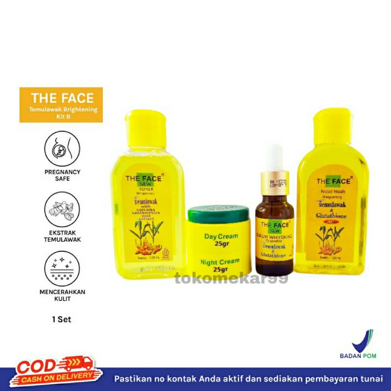 PAKET CREAM TEMULAWAK THE FACE ORIGINAL BPOM RESMI FACIAL WASH / PAKET TEMULAWAK 5IN1/4IN1 FACIAL WASH HARGA GROSIR TERMURAH