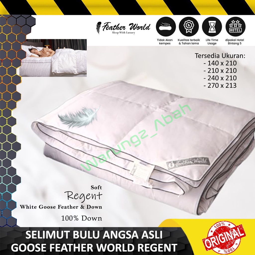 SELIMUT BEDCOVER BED COVER HOTEL BINTANG LIMA 5 BULU ANGSA PREMIUM GOOSE FEATHER WORLD INNER DUVET Q
