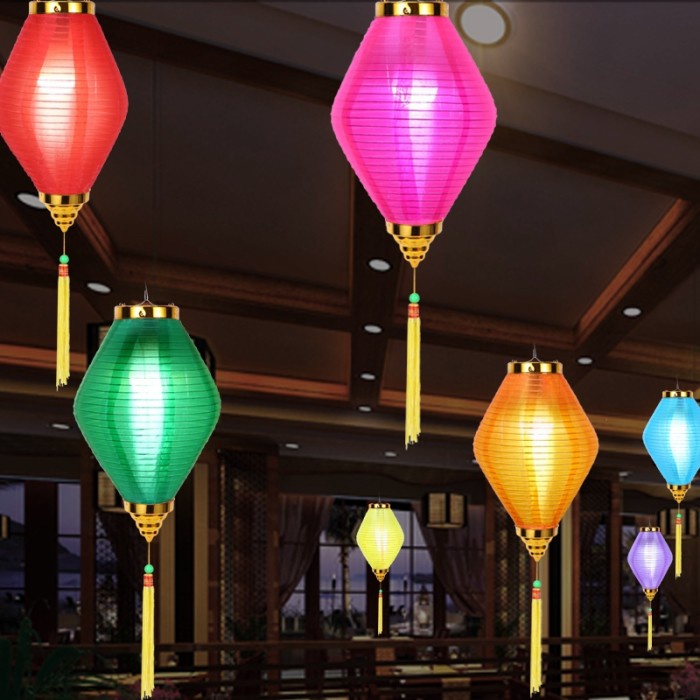 Lampion Diamond 10' Sepasang Dekorasi Lampu Lampion Imlek Murah Grosir