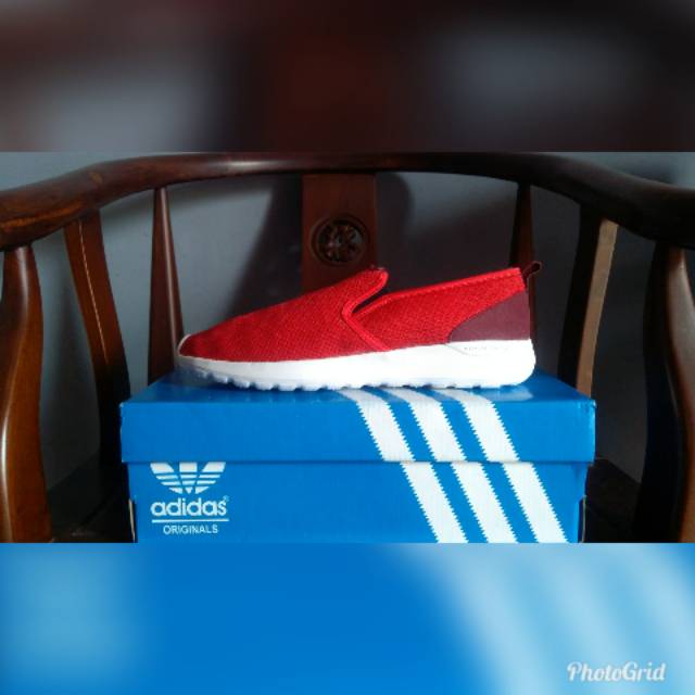 SALE ADIDAS NEO LITE RACER SLIP ON RED Original Guarantee