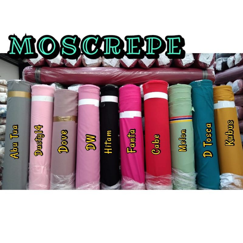 1 Roll Kain Moscrepe Premium Gamis - Bahan Moskrep Moscrep Hijab Kerudung