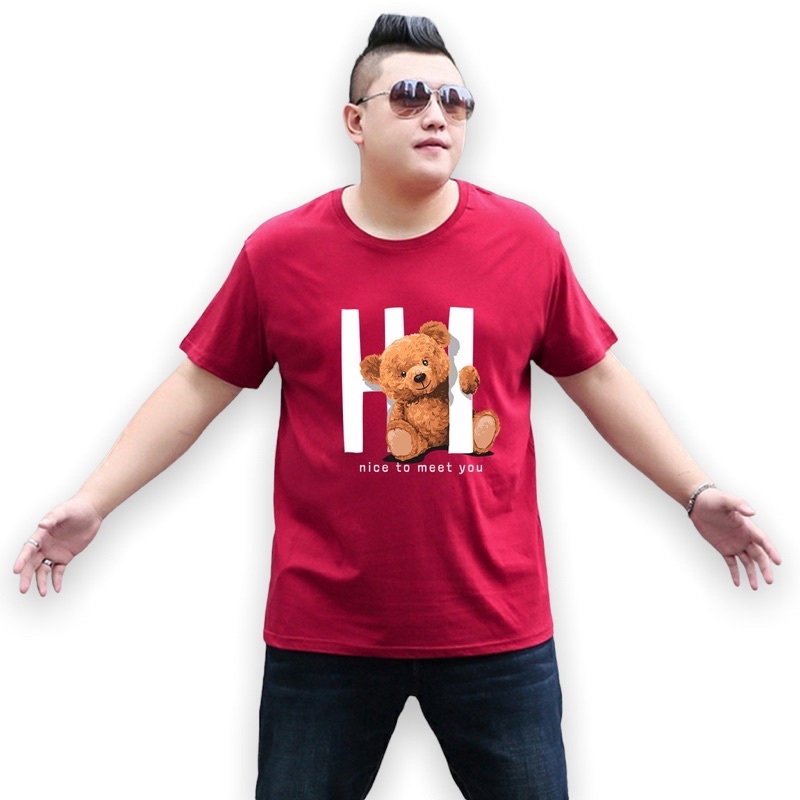 Baju Kaos Pria Jumbo Teddy Bear Tshirt Bigsize XL XXL Distro DTF