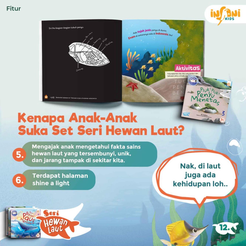 Buku 1 Set Seri Hewan Laut - Gema Insani 100% Original