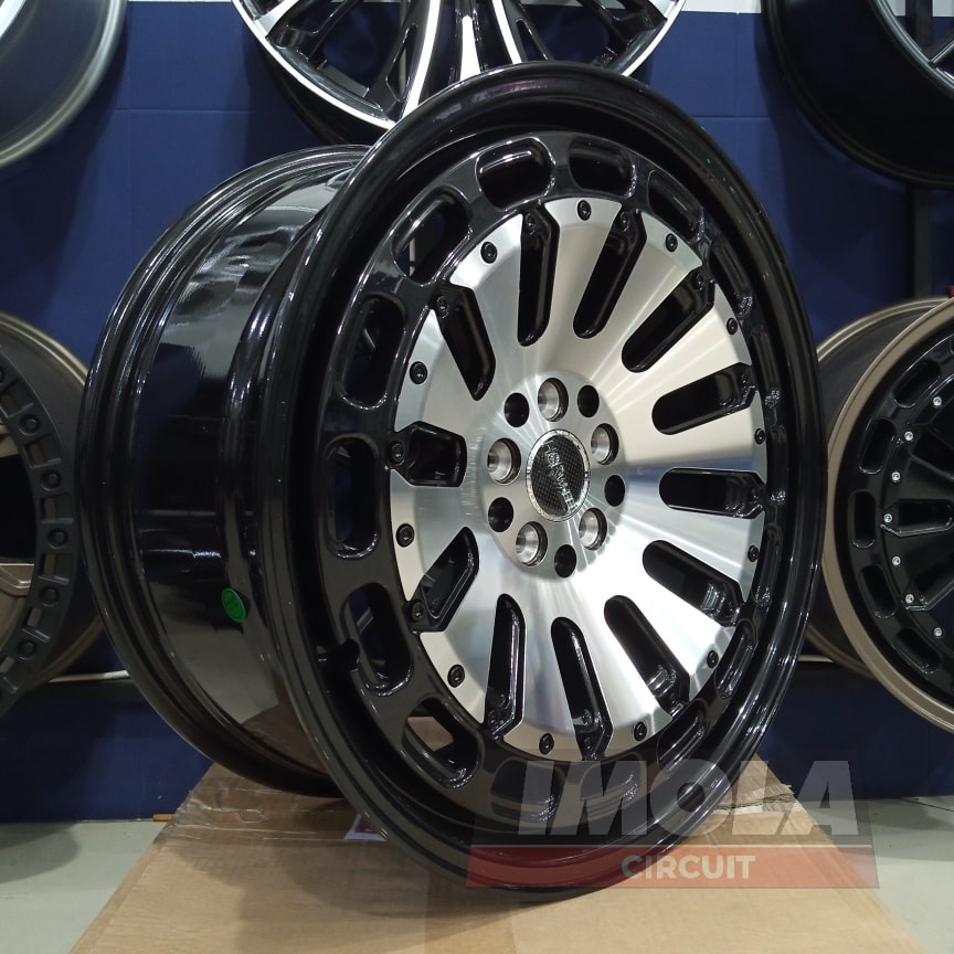 Terbaru ready stock velg mobil murah ring 18 HSR wheel myth07 lebar 8 et 40 hitam polis baut pcd 5x1