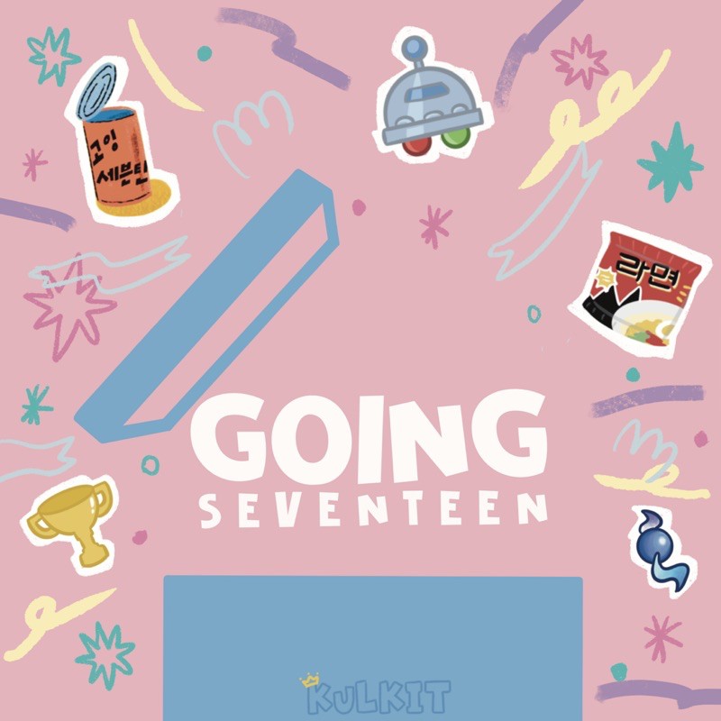 GOING SEVENTEEN stickers sheet - cutting kiss cut