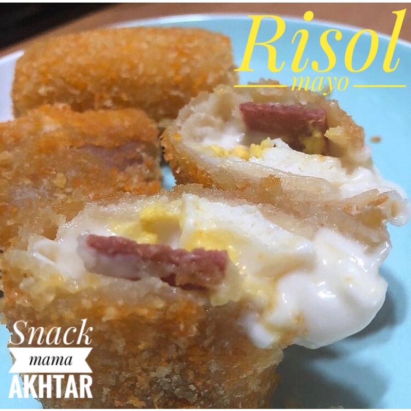 

risol mayo frozen isi telor smoked beef mayo 100% (isi 10)original home made risol empuk gurih lumer