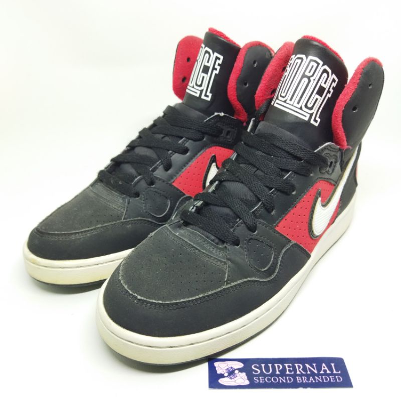 Nike Son of Force Mid Black/White/ Red second like new size 40.5