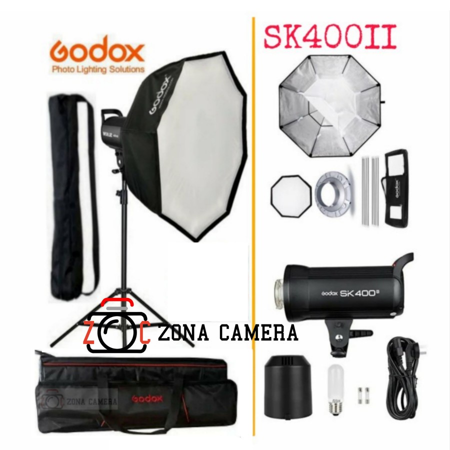 Paket Godox SK400II Single Tas Jumbo Sk400 II SK 400II Sk 400 v2 Stand