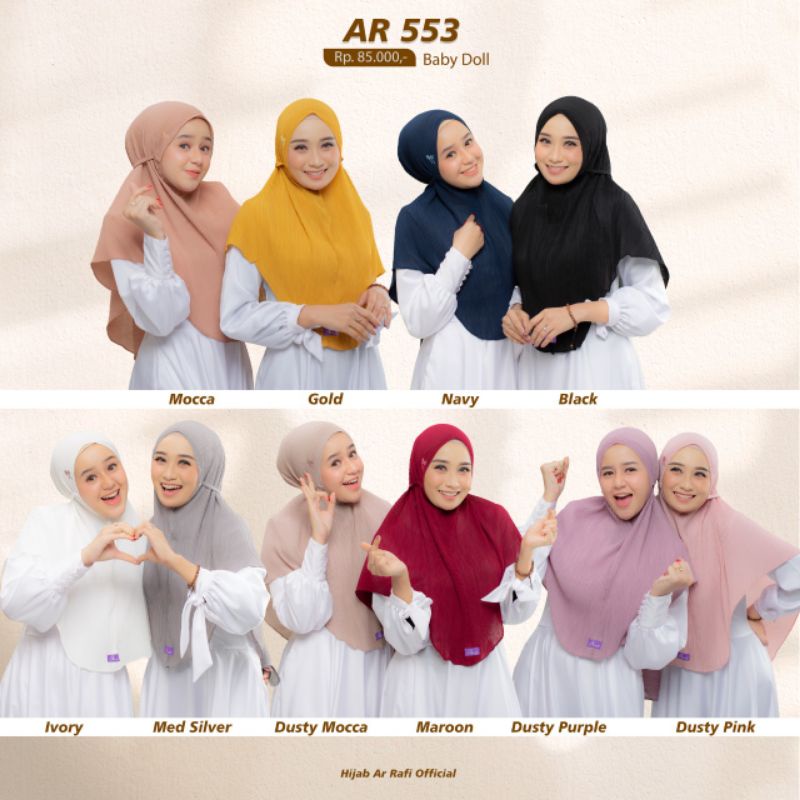 Hijab Arrafi AR 553 Hijab instant plisket