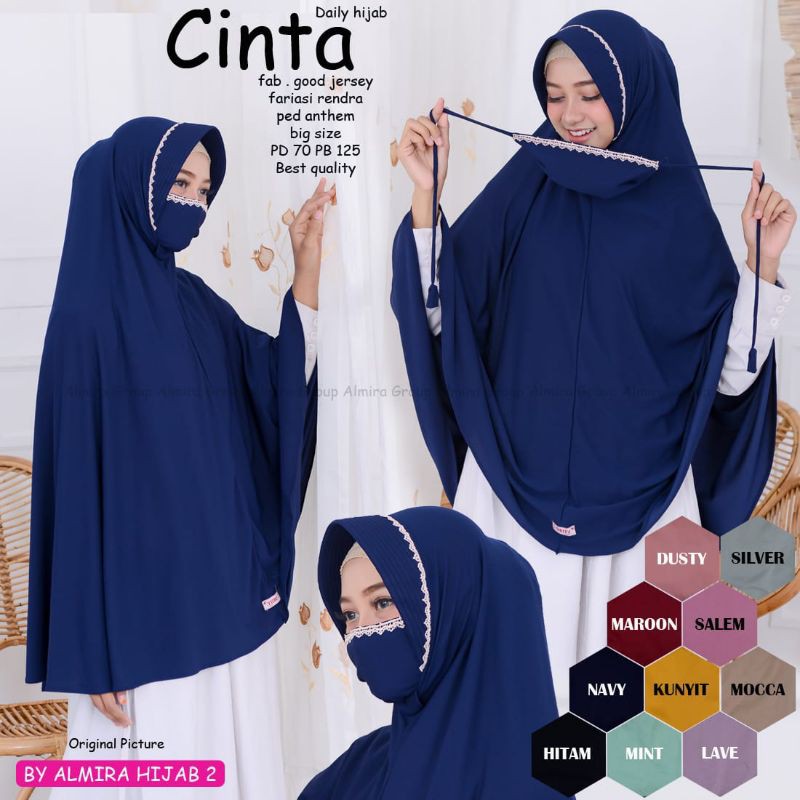 khimar nicob jumbo cinta casual khimar by almira hijab