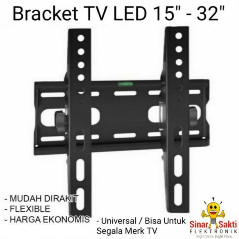 Bracket TV LED Braket Breket Dinding 15 - 32 inch 22&quot; 24&quot; 32&quot; semua merk tv tanpa dos