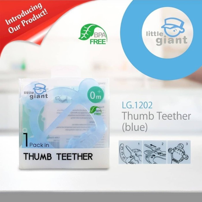 Little Giant Thumb Teether Silicone Gigitan Bayi Silikon