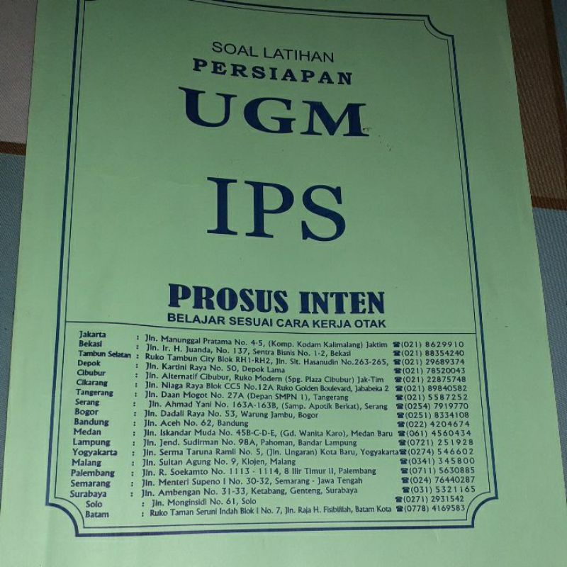 Preloved BUKU INTEN soal UGM IPS/SOSHUM