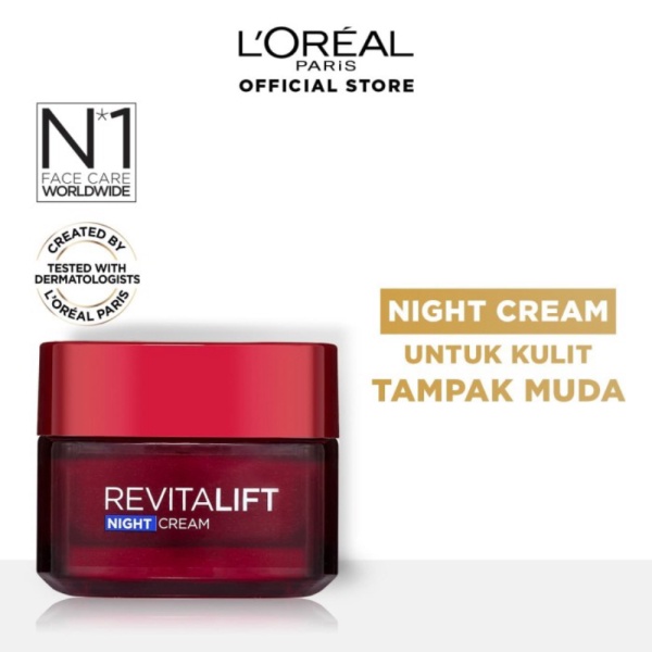 Dijual L'Oreal Paris Revitalift Night Cream - Krim Anti-Aging Malam Diskon