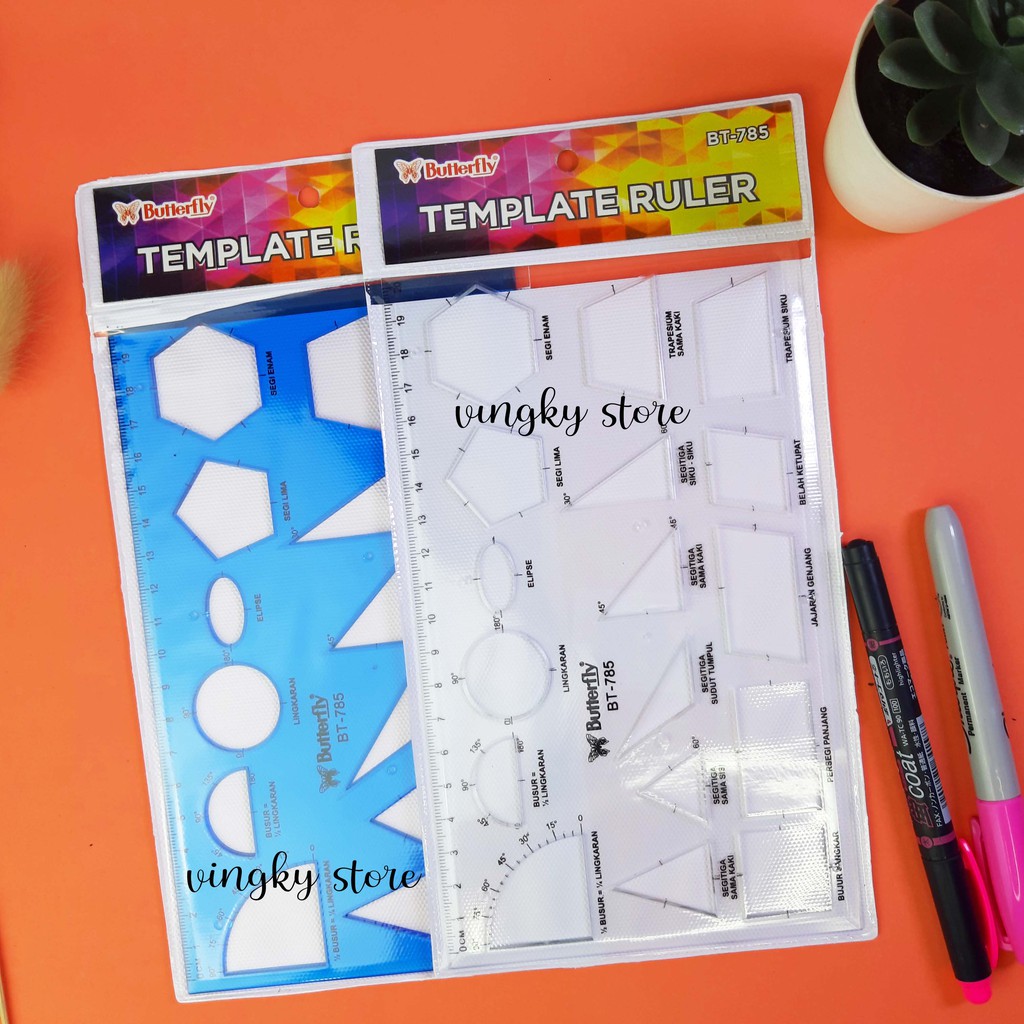 

Template Ruler / Penggaris Cetakan BT-785 Butterfly