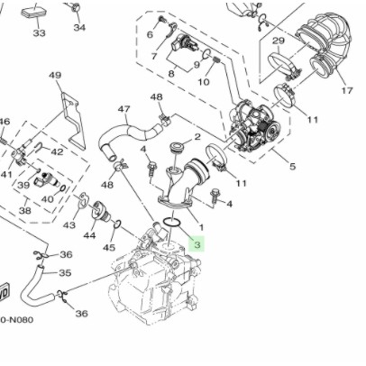 KARET ORING O RING INTAKE INTEK MANIPUL MANIFOLD XEON KARBU RC GT AEROX 125 ORIGINAL YGP 93210-30611