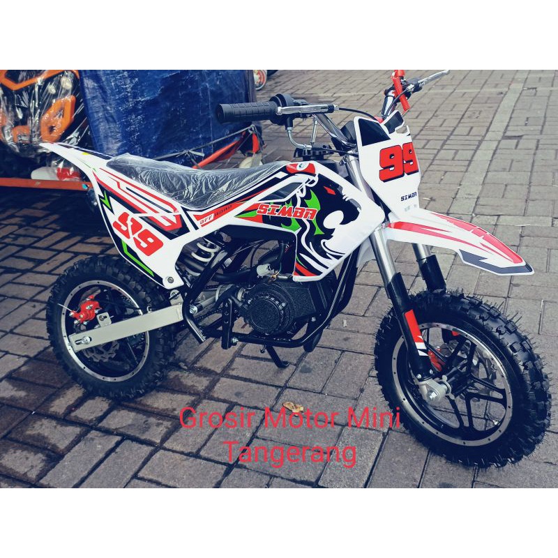 MOTOR MEDIUM TRAIL SIMBA SINGEL STATER &amp; DOBLE STATER 50CC DOUBLE KNALPOT MOTOR ANAK