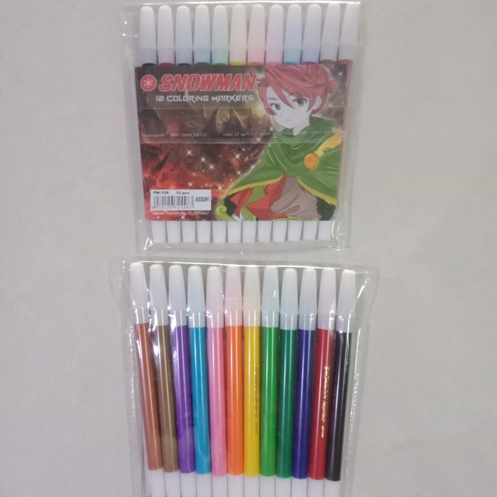 

murah Spidol Kecil Snowman Marker Isi 12