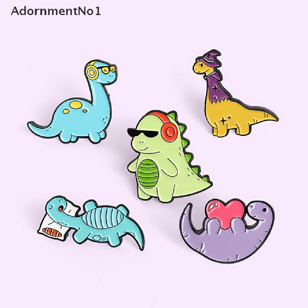 (AdornmentNo1) Bros / Pin Motif Kartun Dinosaurus + Hollow Untuk Aksesoris Pria / Wanita / Hadiah