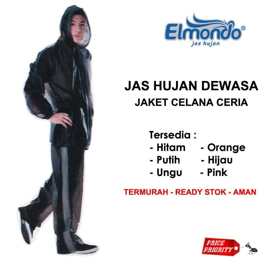 mantel JAS HUJAN Stelan Murah Jaket Celana Merk Elmondo Ceria 935 TERMURAH