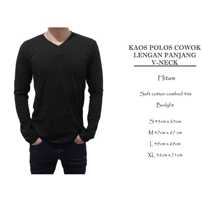 Kaos Polos Leher Panjang - Kumpulan Model Kemeja