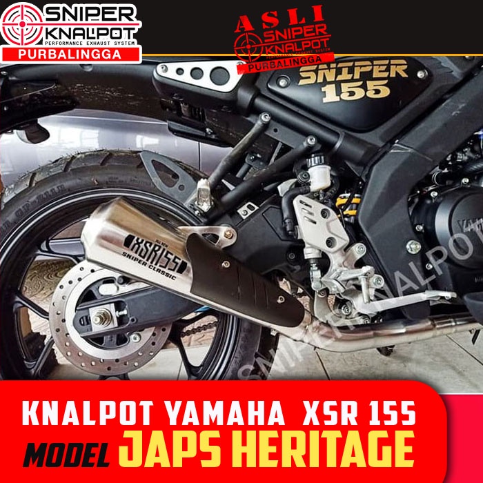 Knalpot Racing Yamaha XSR 155 Xsr155 Model Japs Heritage Bonus DB Killer Suara Bas Adem