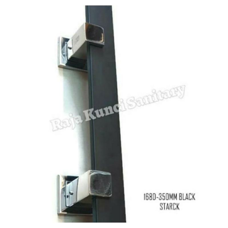 Pull Handle Starck Hitam 168D-35 cm Matt Black/Gagang Pintu/Tarikan Pintu Stainless