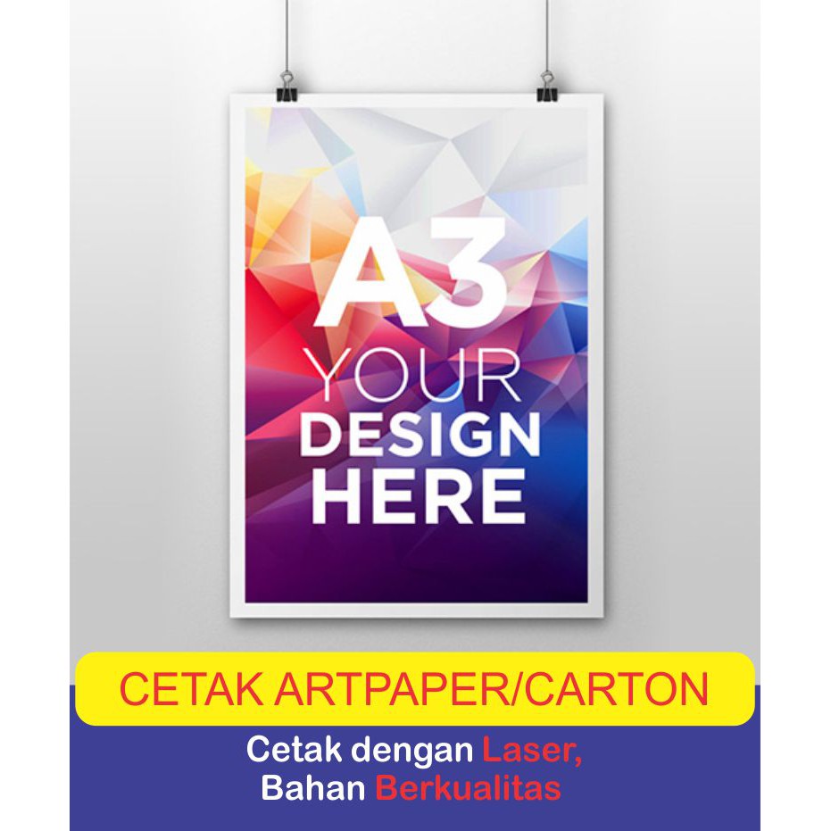 

Cetak/Print Art Paper / Art Carton - Warna & BW | A3