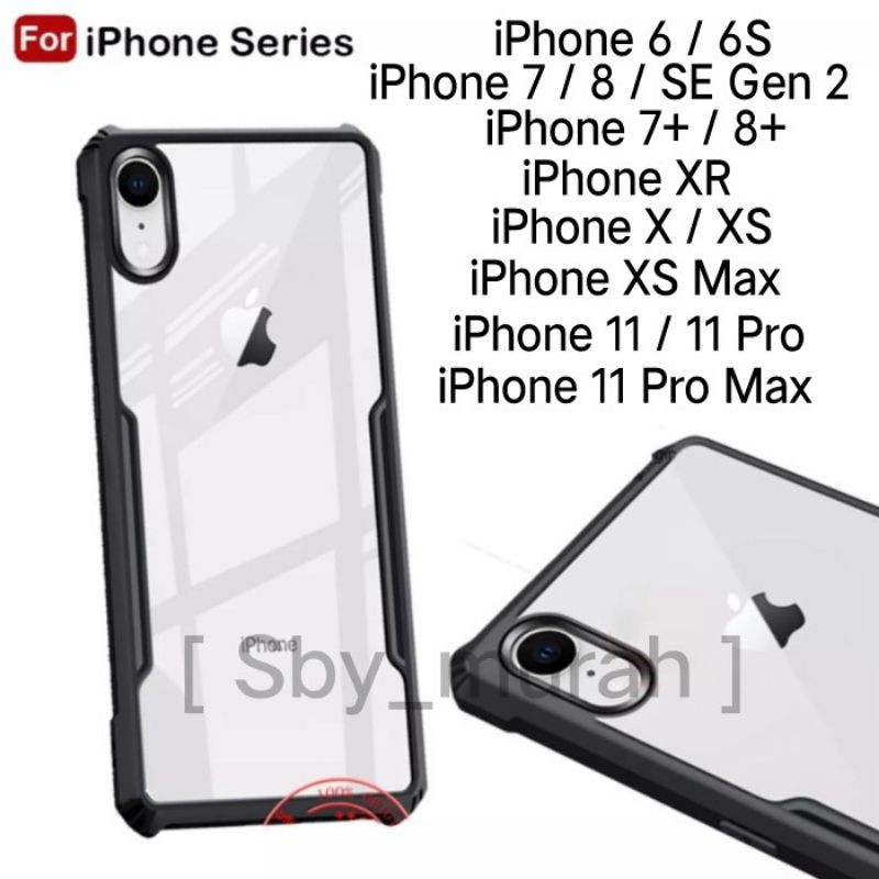 CASING COVER Hybrid Case Shockproof IPHONE XR X XS MAX 6 6S 7 8 SE2 7+ 8+ 11 PRO MAX Armor Bumper Fuze Light -(SP)