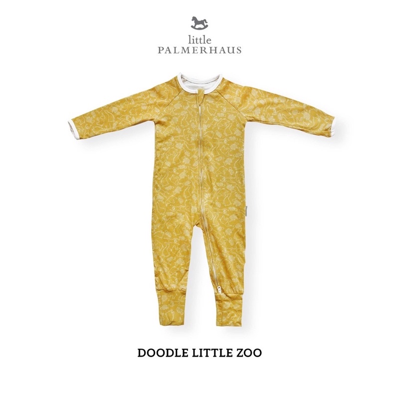 Little Palmerhaus 12m/18m/24m Baby SLEEPSUIT (TANGAN PANJANG)