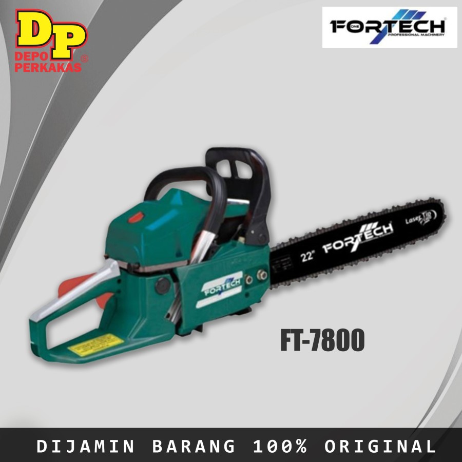 Chainsaw FORTECH FT7800 Mesin gergaji Pohon mesin potong 22 inch 22 IN