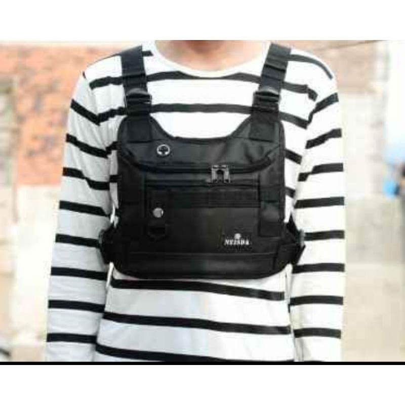 TAS DADA PELINDUNG ANGIN/CHEST BAG TACTICAL/TAS BIKERS/TAS MULTIFUNGSI