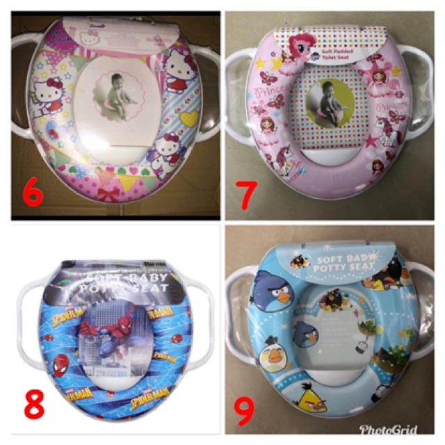 Dudukan toilet anak dengan pegangan potty trainer with handle karakter ok  god