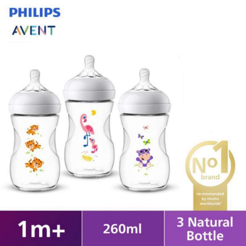 Philips Avent Natural Bottle Singgle 260 ml  SCF 627 Series