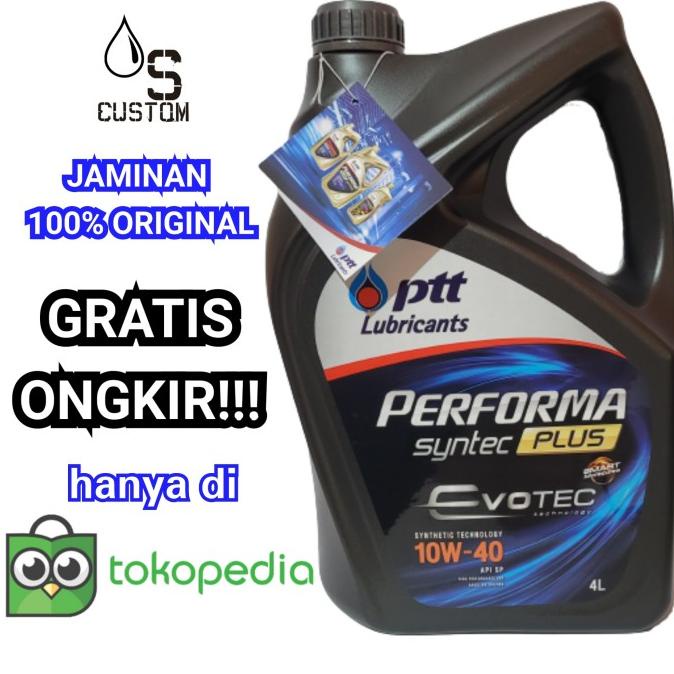 OLI MOBIL Oli Mobil Bensin PTT Evotech 10w40 API SP 4L 10w-40