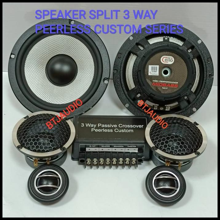 Speaker Mobil Split/Component 3 Way/3Way Peerless Custom Series