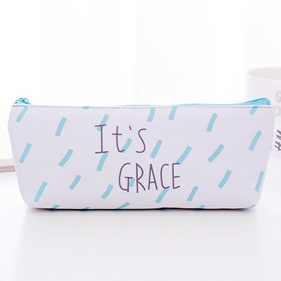 Tempat Pensil Biru Simple Minimalis-It's Grace