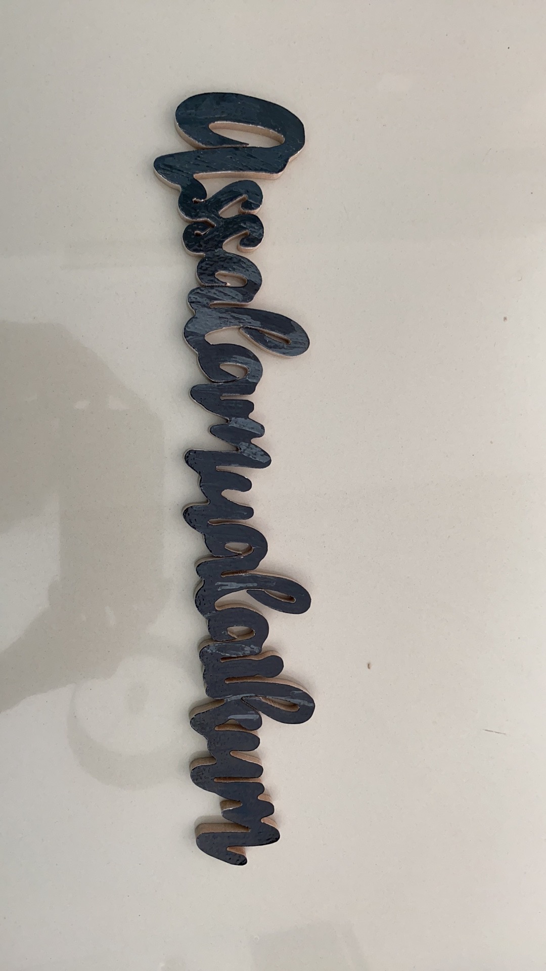 Tulisan Kayu Assalamualaikum