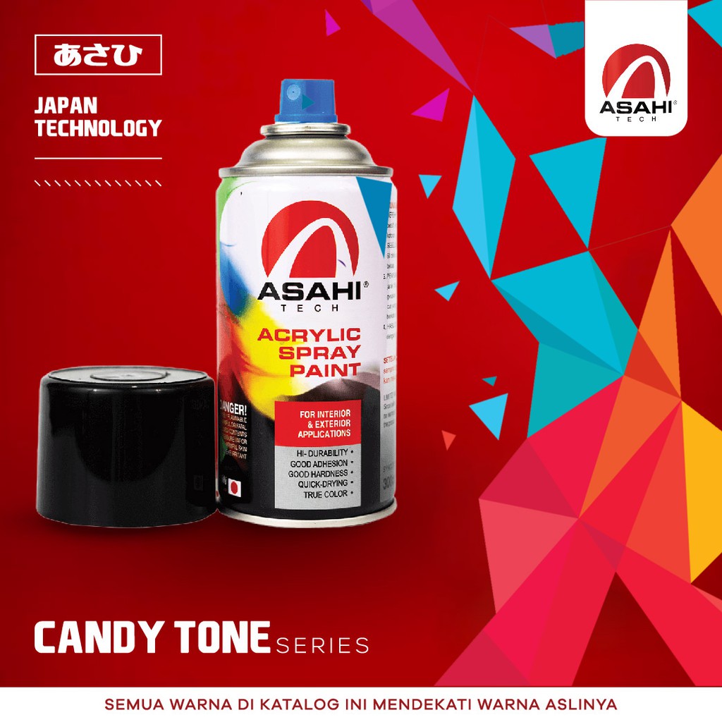 

Cat Semprot Asahi Tech ( Candytone Colour )