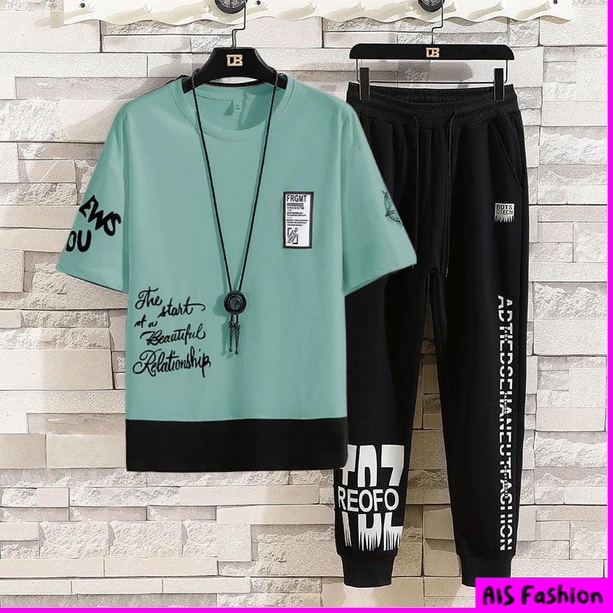 Setelan Baju Anak Korea Remaja Umur 11 12 13 14 15 16 Tahun TK Set Stelan Setelan Laki Cowok Pria Mu