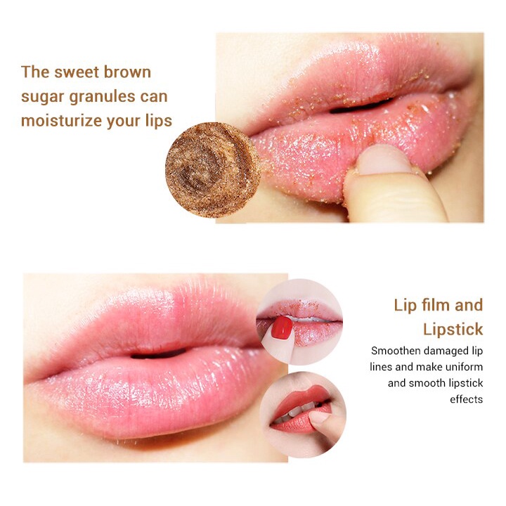 LANBENA Sugar Lip Mask Lip Balm - Melembabkan Sugar Lip Scrub Moisturizing Nourishing Exfoliating Smoothing Diminishing Lip