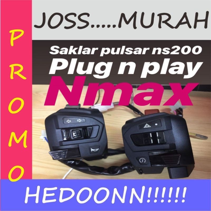Ready saklar Pulsar plus lampu kiri kanan impor universal motor, saklar Pulsar Nmax, saklar Pulsar p