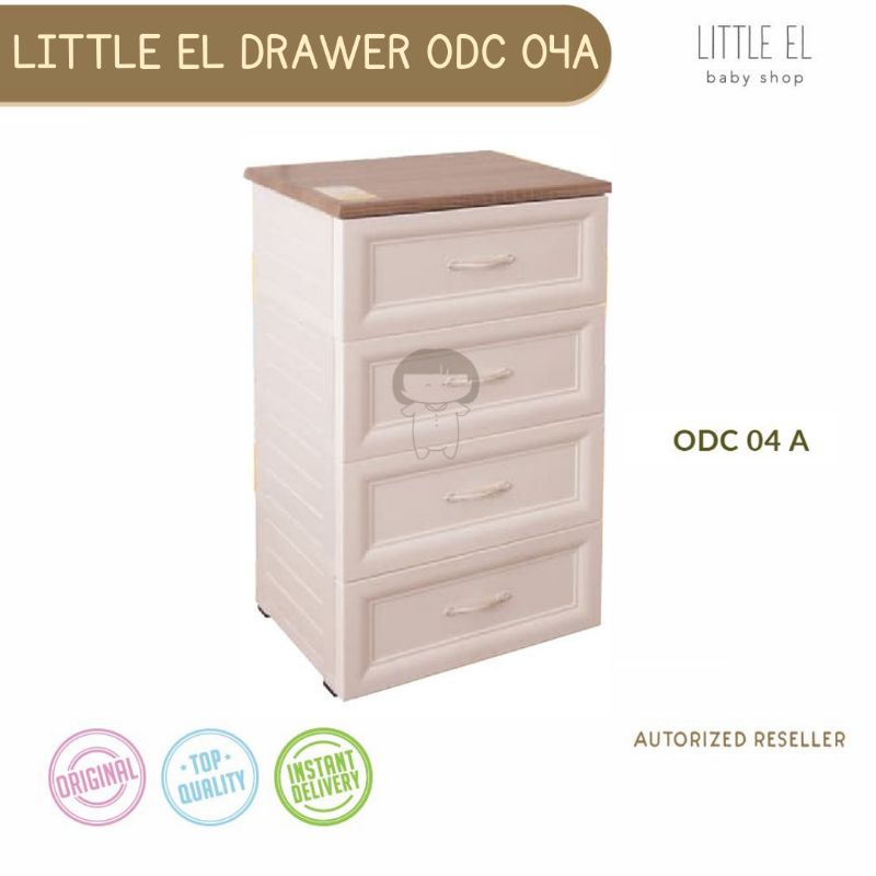 Little El Drawer - Olymplast 04A  Lemari Plastik - Drawer Baju Bayi dan Anak - Lemari Bayi